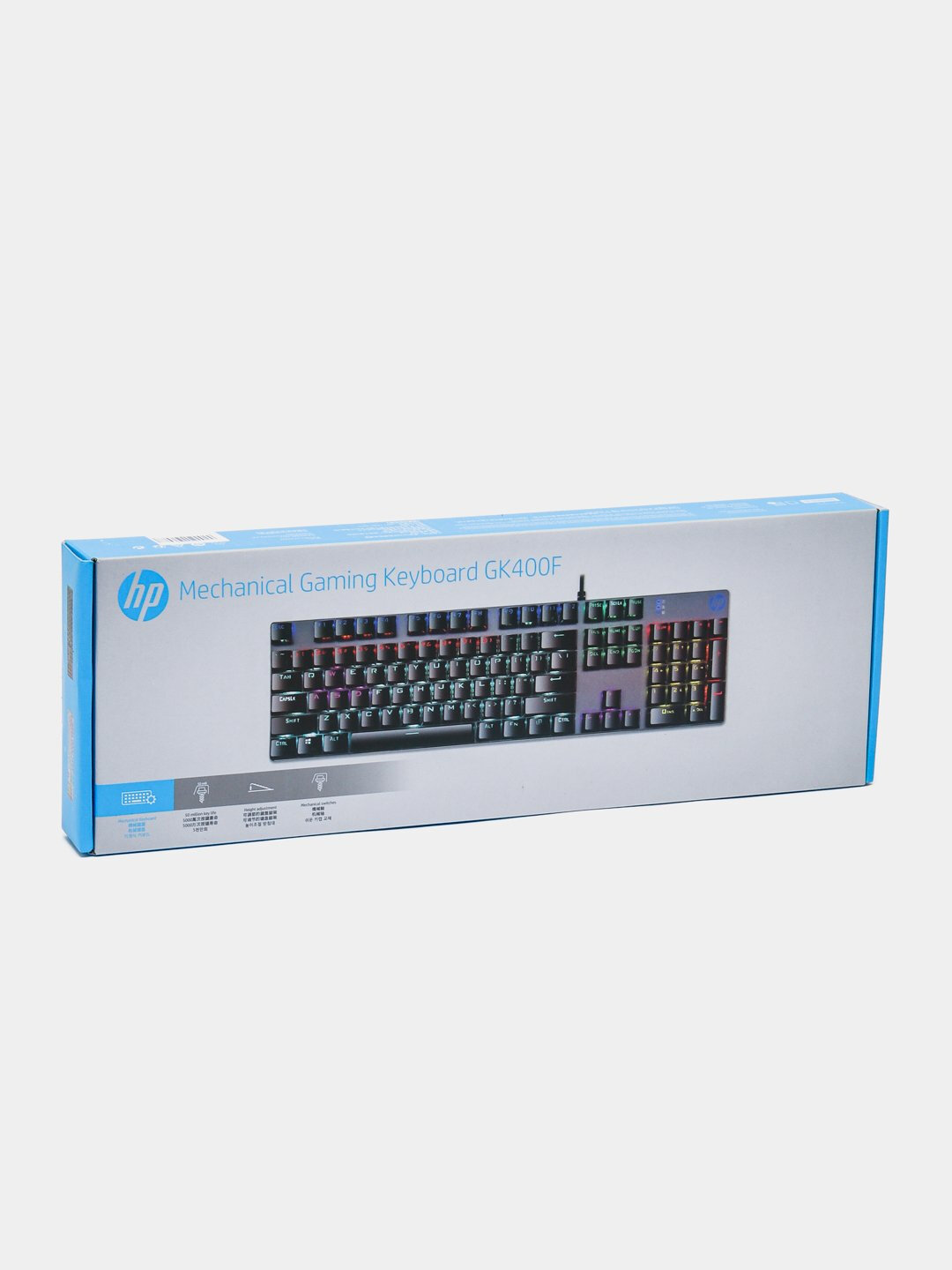 Клавиатура HP GK400F, игровая, с подсветкой, механическая, USB, черная