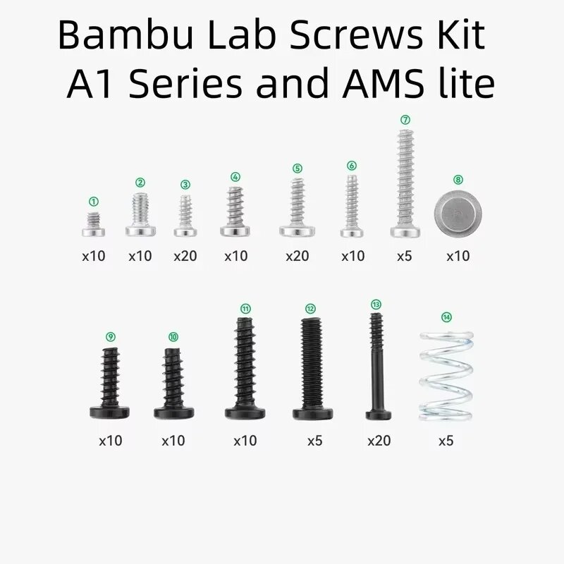 Комплект винтов LIXIU для Bambu X1/P1 и AMS for A1 Series
