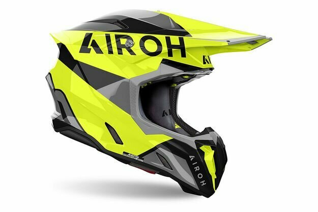 Внедорожный шлем Airoh Twist 3 King Yellow Gloss, желтый, серый, размер XL, арт: TW3K31XL