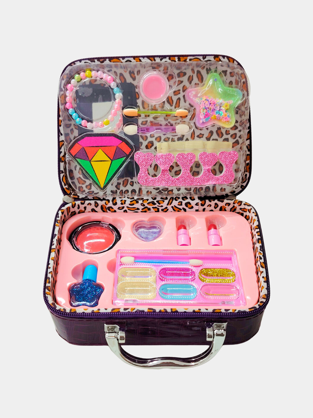 Детский набор декоративной косметики для макияжа в чемодане, подарок для девочек — фото 1