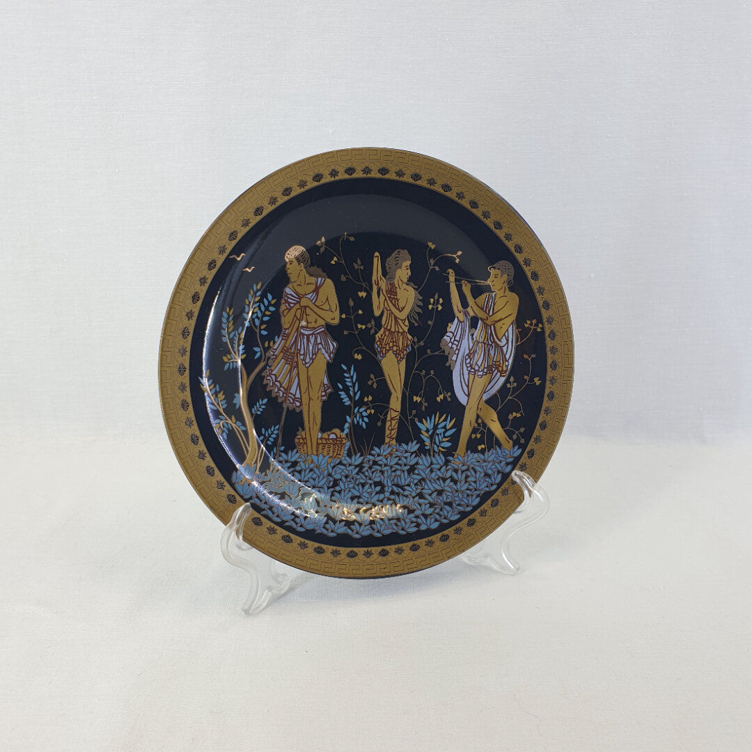 Декоративная тарелка Best homa porcelain деколь позолота 18 см