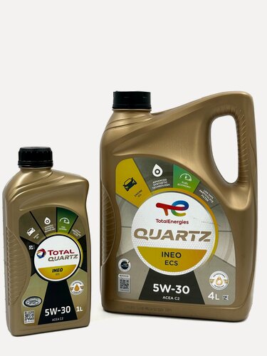 Изображение товара Комплект моторного масла Total Quartz Ineo Ecs 5w-30 C2, 4 литров+ 1 литр, 5 литров