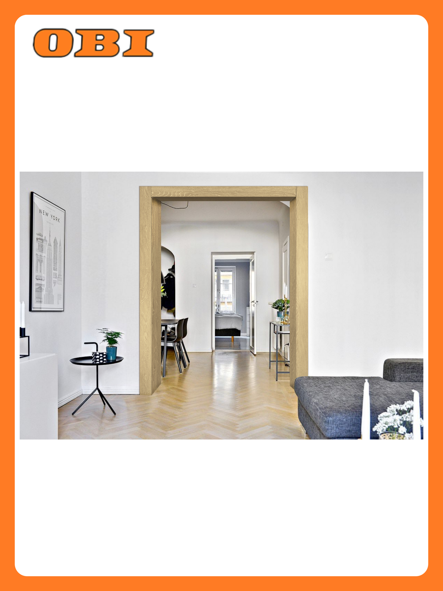 Дверная арка Verda 120-1 ПВХ МДФ бежевая 215 см х 120 см