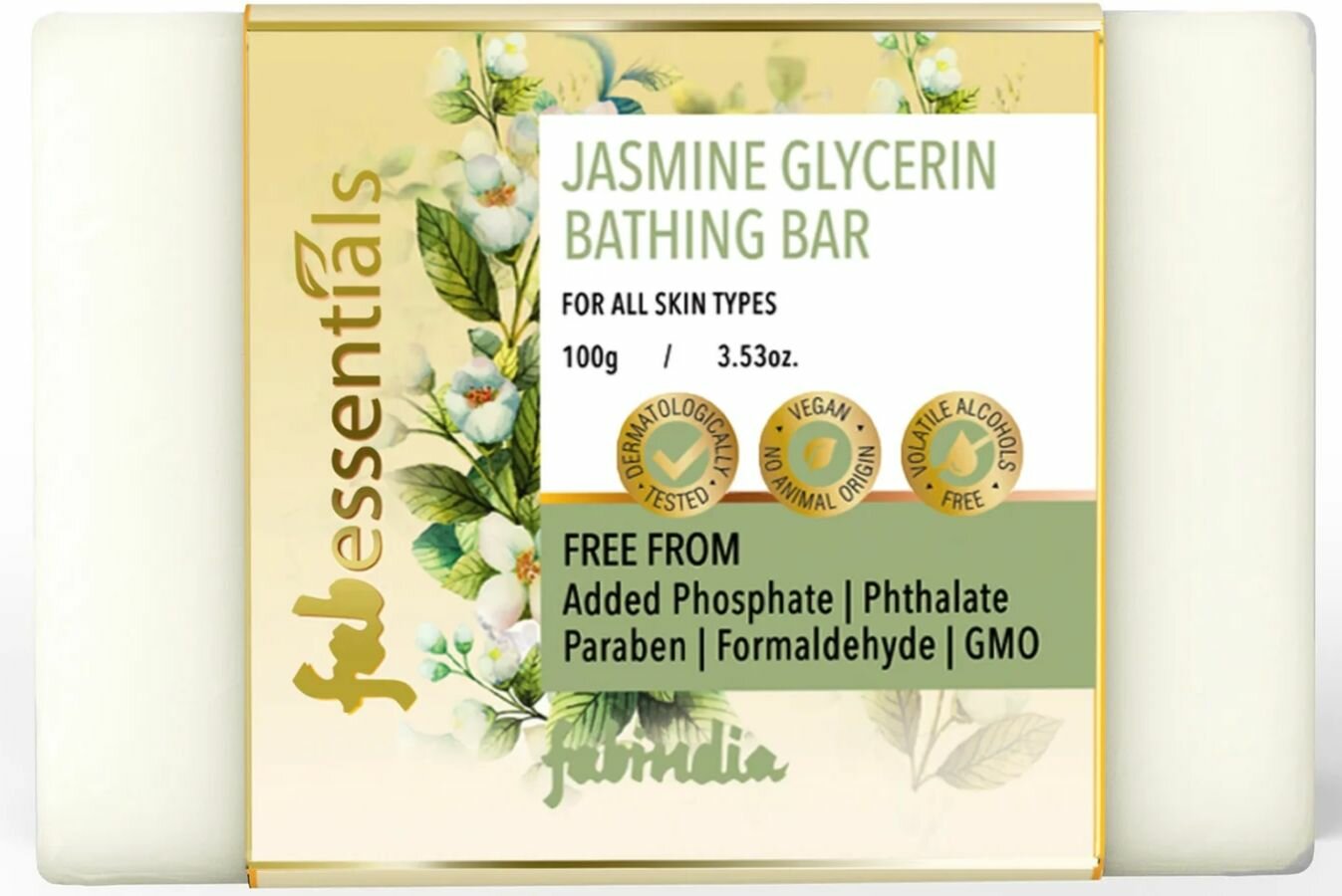 Мыло глицериновое жасмин Fabessentials Bathing Bar 100 г