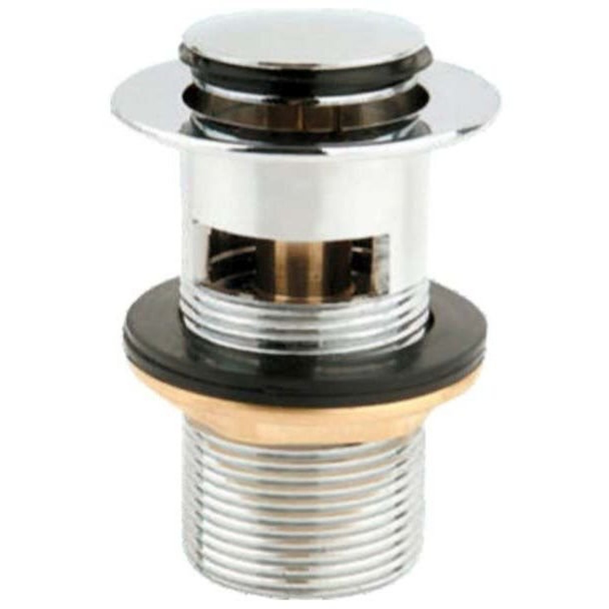 Донный клапан с системой Клик-клак с переливом BelBagno хром BB-PCU-06-CRM