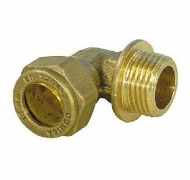 Уголок Comisa 15х1/2" НР, обжимной для медной трубы