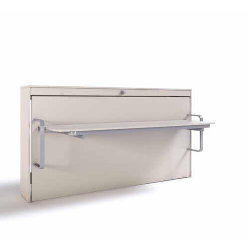 Откидная односпальная шкаф-кровать трансформер со столом Бранда Таволо Уно Орех Лион