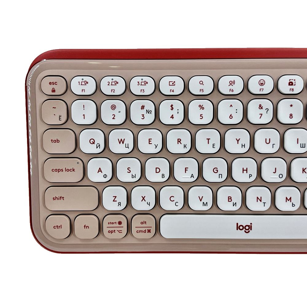 Клавиатура Logitech POP Icon Rose&White, мембранно-механический тип, для ПК — фото 1