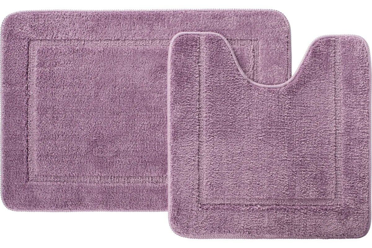 Коврик в ванную и туалет IDDIS микрофибра 65 x 45 + 45 x 45 см фиолетовый