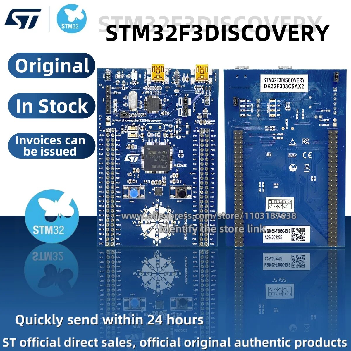 1 шт./лот STM32F3DISCOVERY комплект разработки MCU STM32F303VCT6 оригинальный запас