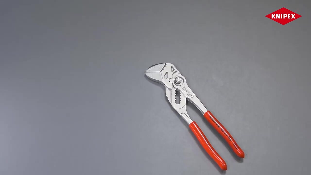 Клещи KNIPEX переставные - гаечный ключ зев 40 мм, длина 180 мм, фосфатированные, обливные ручки KN-8601180 — фото 1