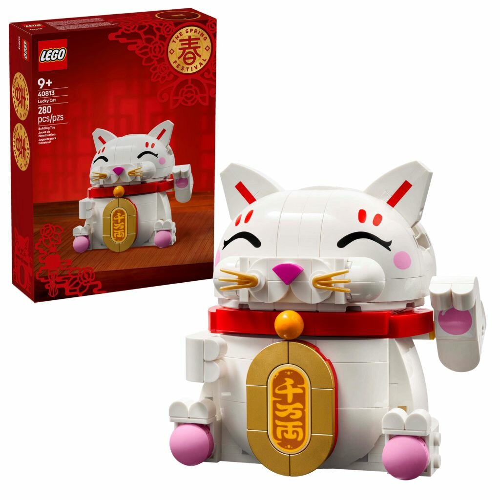 Конструктор LEGO Spring Festival Удачливый кот 40813, 280 деталей, от 6 лет