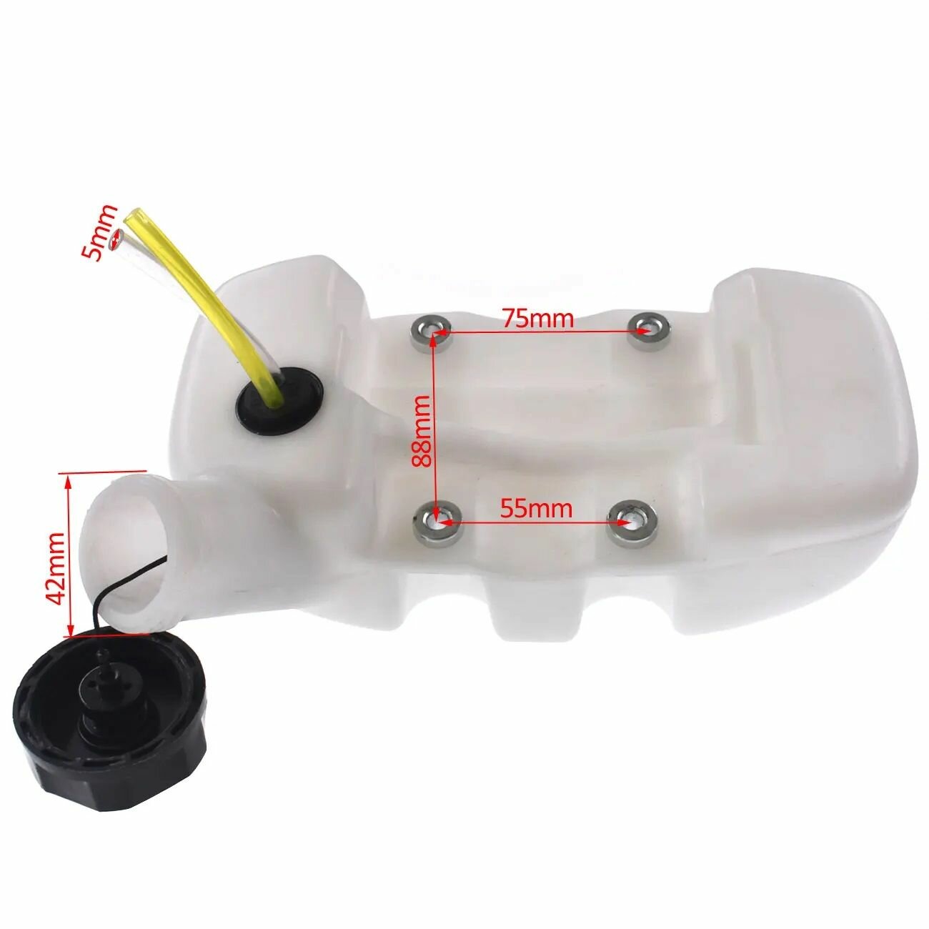 Бак топливный в сборе с крышкой и шлангами подходит для бензокосы Husqvarna 143 RII. Замена для 5869315-01