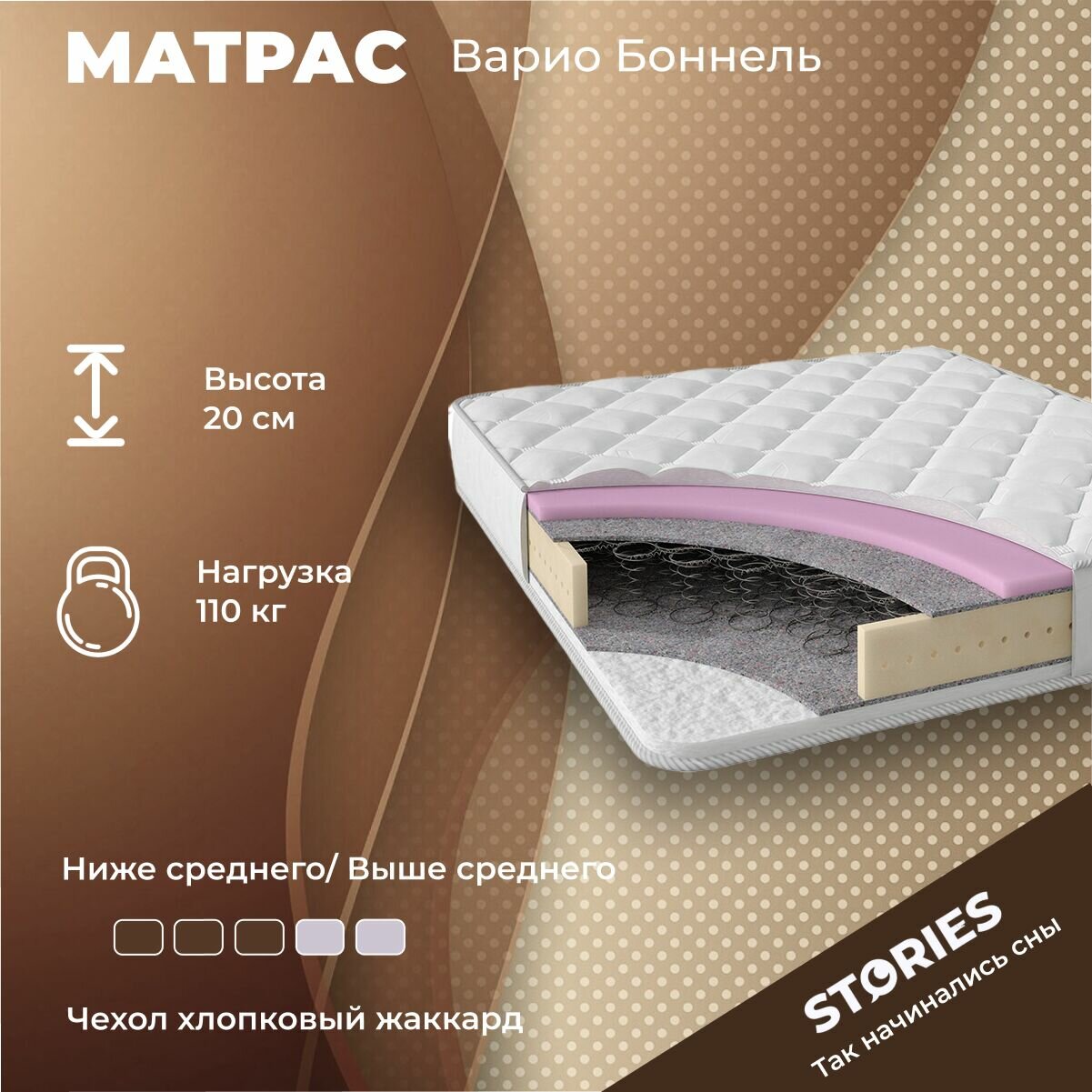Матрас Stories Варио Боннель 90х190