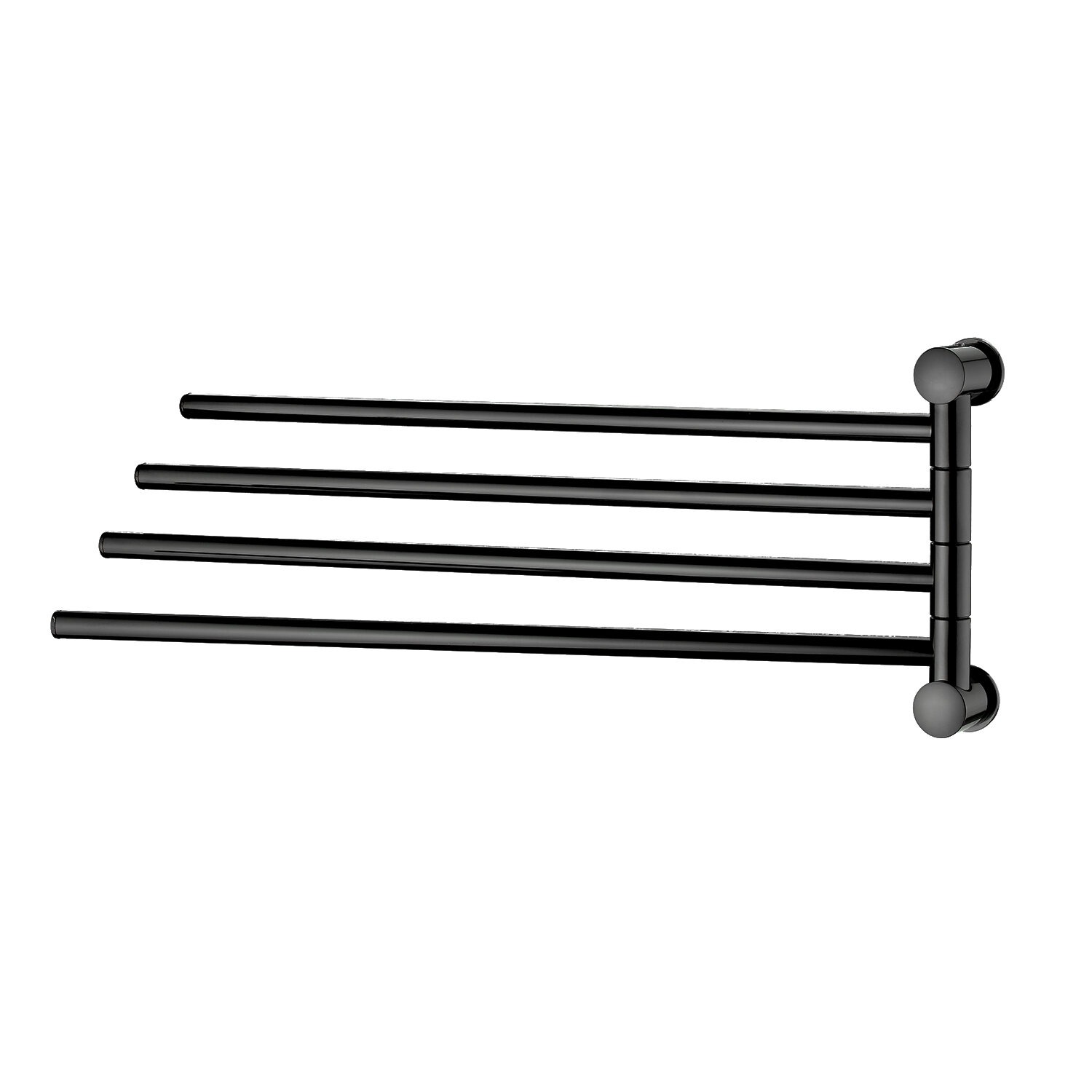 Держатель для полотенец в ванную черный K-1034POLISHED BLACK WasserKRAFT