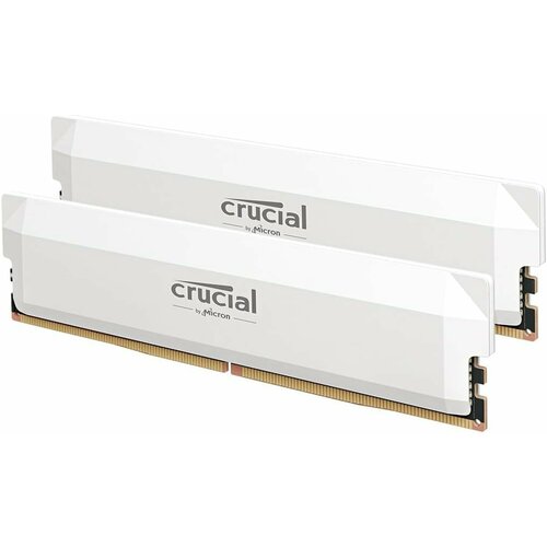 Crucial Pro 32GB (2x16 ГБ) DDR5 UDIMM 6400MHz White Белый (CP2K16G64C38U5W)