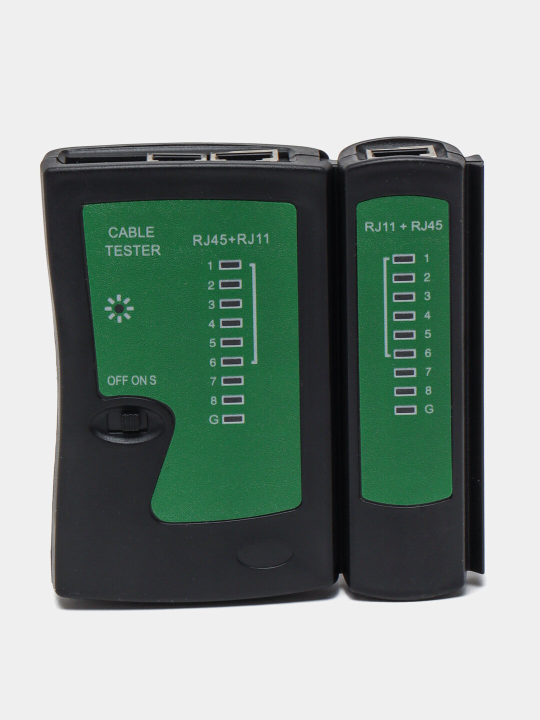 Тестер сетевой NS-468, для кабеля RJ-45, RJ-11, RJ-12, черный — фото 1