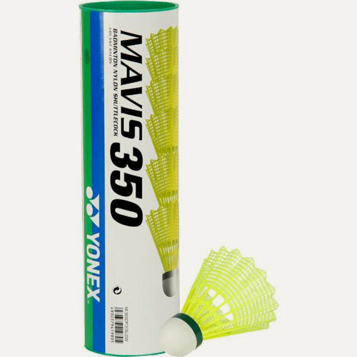 Изображение товара Воланы для бадминтона Yonex Mavis 350 x6 Yellow, Медленный, пластик