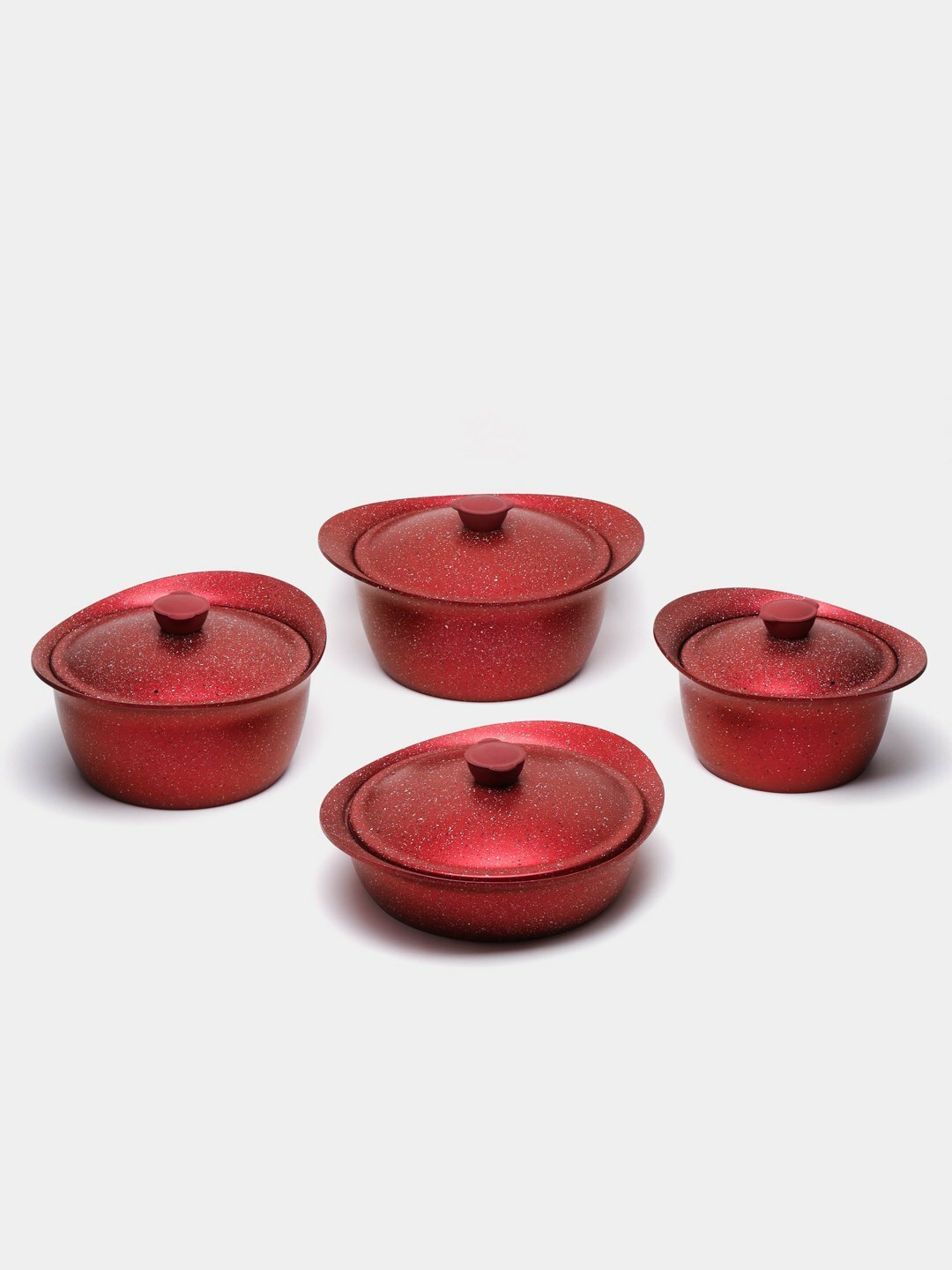 Набор посуды из гранита O.M.S, 8 шт, красный