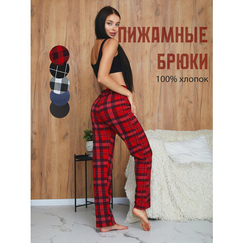 фото Брюки regina's riches, размер l, красный, черный, белый