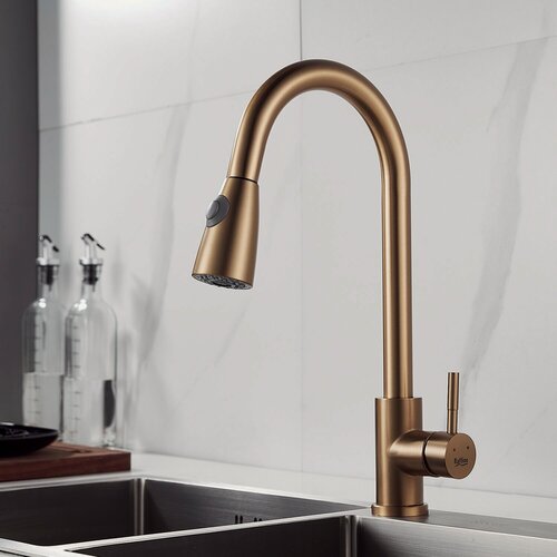 Изображение товара Смеситель Raffine F213G для кухни, нержавеющая сталь, выдвижной излив