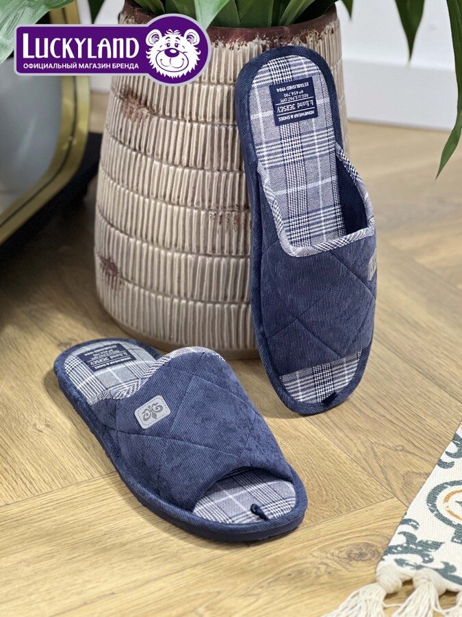 Тапочки LuckyLand, размер 45, синий
