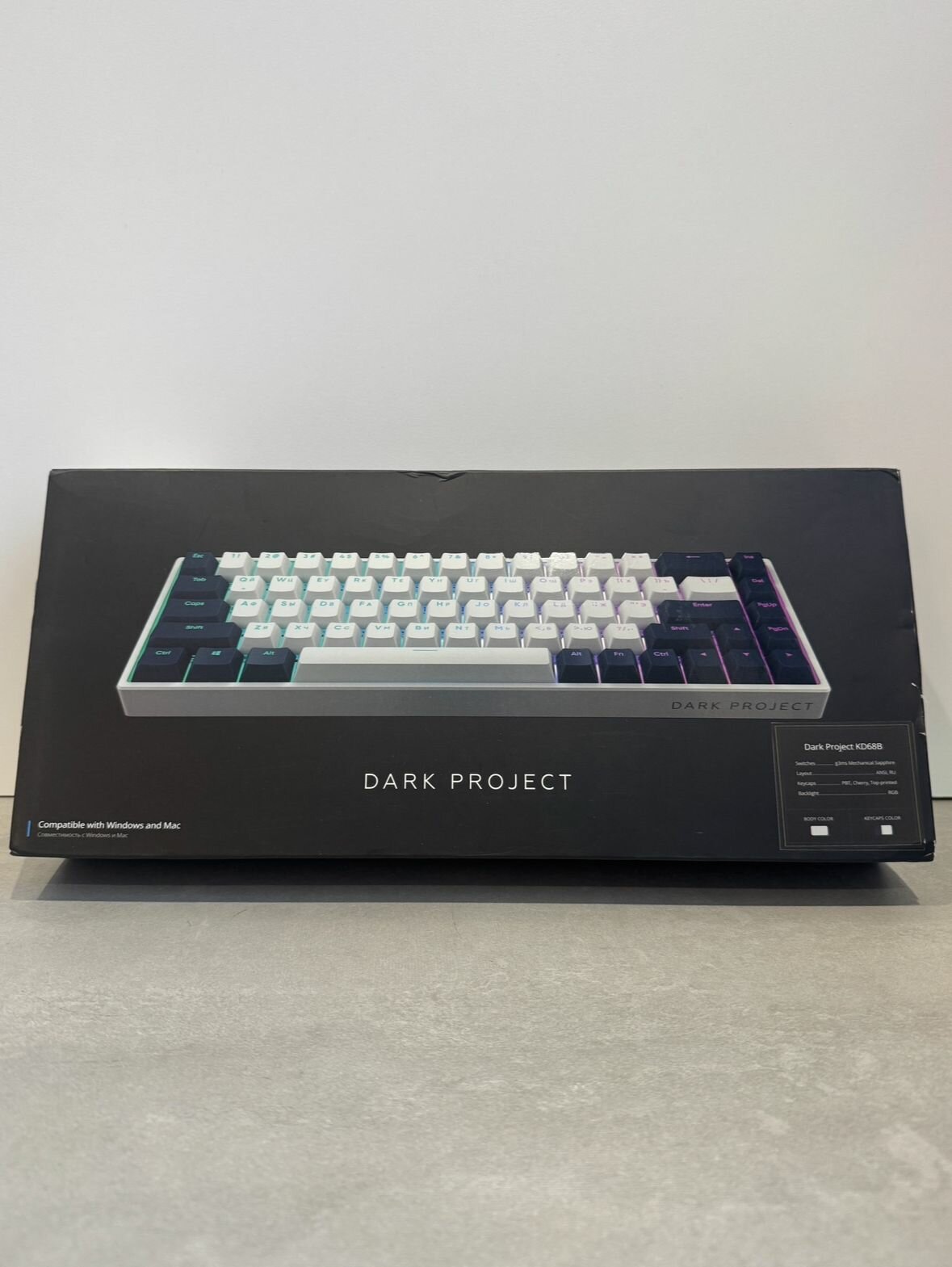 Клавиатура Dark project kd68b (sapphire) white-blue