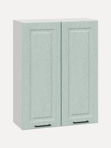 Изображение товара Кухонный модуль навесной, шкаф Шервуд с доводчиками, с полками, 70х29.6х91 см, Белый / Деним голубой