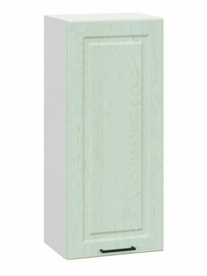 Кухонный модуль навесной шкаф Шервуд с доводчиками с полками 40х29.6х91 см Белый / Шато мята