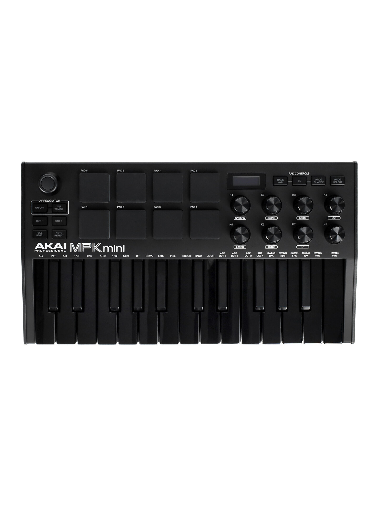 MIDI клавиатура AKAI MPK Mini MK3 Black, 25 мини клавиш, 8 пэдов, 8 энкодеров