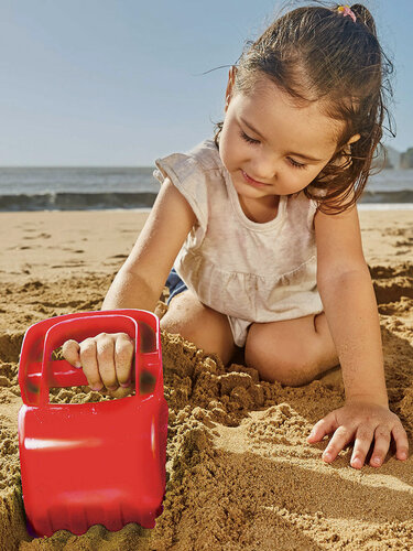 Изображение товара Игрушка для песка (море, песочница) Hape "Ручной экскаватор", красная E4072_HP