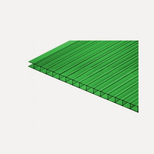 Изображение товара Сотовый поликарбонат, толщина 4 мм, цвет зеленый, размер 2,1х6 м