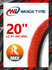 Велопокрышка Wanda 20"x2.35 (60-406) P-1023 BMX, красный/черный P...