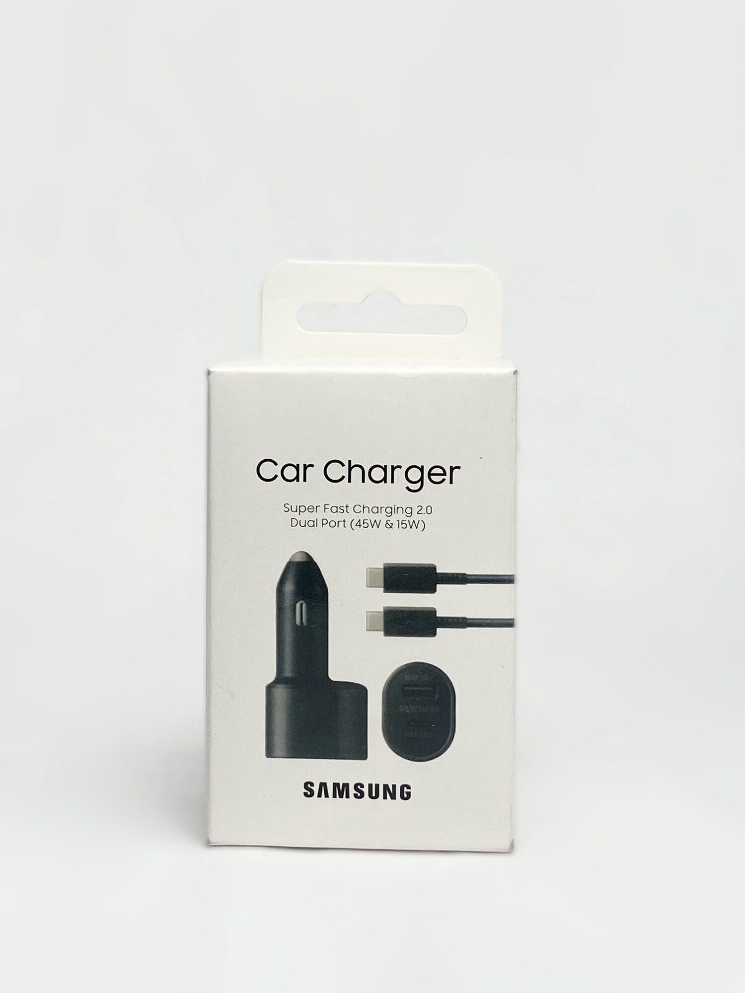 Автомобильное зарядное устройство для Samsung EP-L5300 Super Fast Dual (45W+15W) с кабелем Type-C to Type-C 5А .