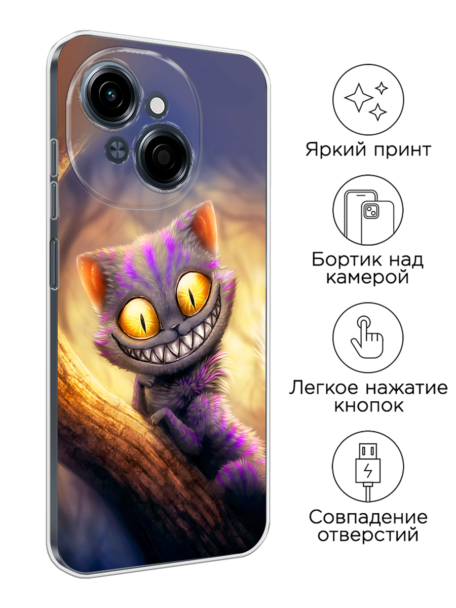 Чехол на Tecno Spark Go 1/Pop 9 / Текно Спарк Go 1/Поп 9 с принтом Cheshire Cat — фото 1
