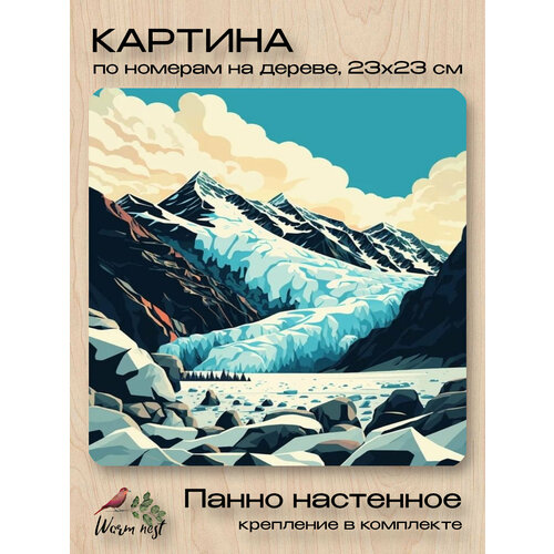 фото Картина по номерам на дереве - новая зеландия 2