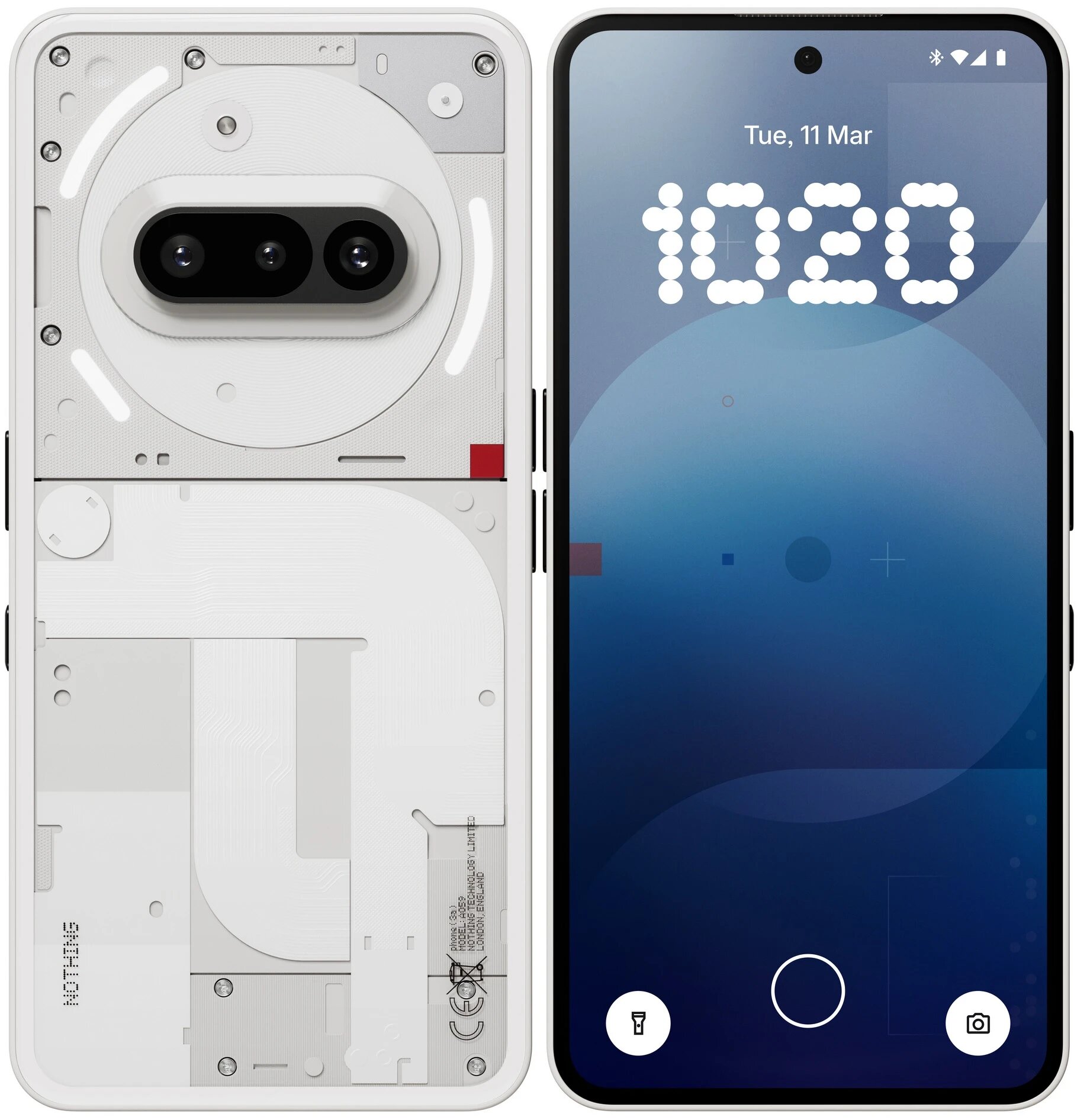 Nothing Phone (3a) 12/256 ГБ White (белый) Global Version Qualcomm SM7635 Snapdragon 7s Gen 3 (4 nm)