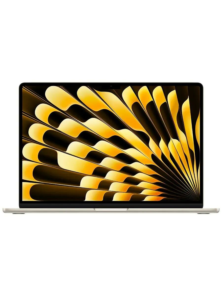 Ноутбук Apple MacBook Air 15 (M4, 10C CPU/10C GPU, 2025), 16 ГБ, 512 ГБ SSD, Starlight (сияющая звезда) MW1K3