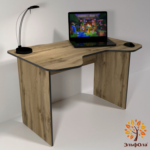 Изображение товара Стол компьютерный/геймерский, цвет дуб вотан, 110*72*74 см, ЭльфОла