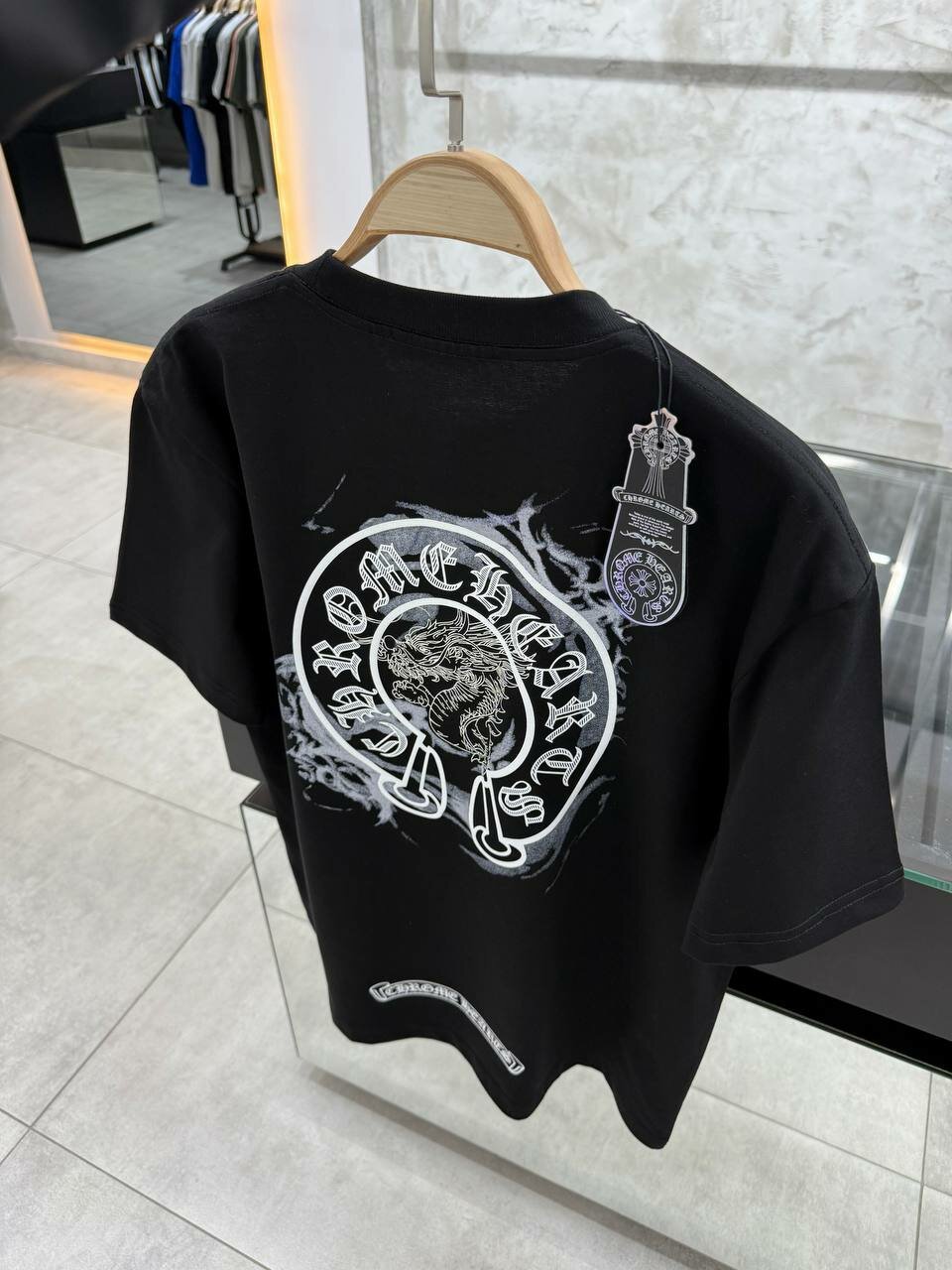 Футболка Chrome Hearts, размер M, черный — фото 1