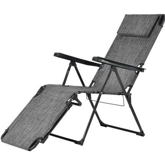 Кресло -шезлонг Garden Story Роберто арт. с1596 (каркас антрацит ткань серая)