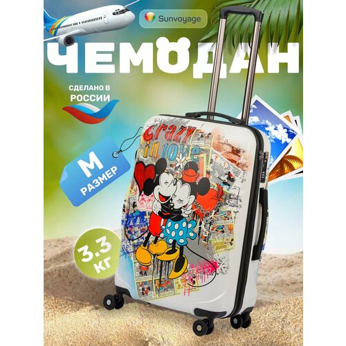 фото Чемодан sun voyage, 64 л, размер m, разноцветный