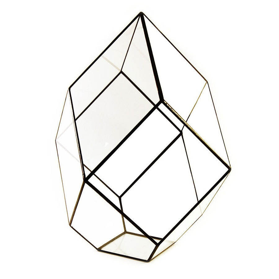 Флорариум Арт-Птица 1060/1, прозрачное стекло, металл, 29,5x17,5 см