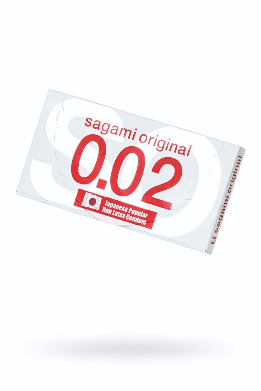 Презервативы 'Sagami Original 002', толщина 0.02мм, полиуретановые, длина 19см, диаметр 5.8см