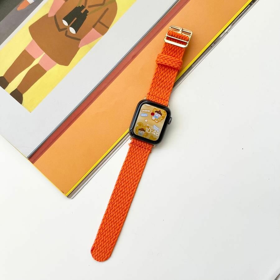 Текстильный Ремешок Для Умных Часов С Тканым Рисунком, Подходит Для Apple Watch Серии 1-10 SE ULTRA 2, Размер IWatch 42мм 45мм 44мм 46мм 49мм