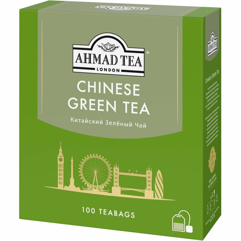 Ahmad Tea Чай зеленый Tea Китайский, 100 пакетиков