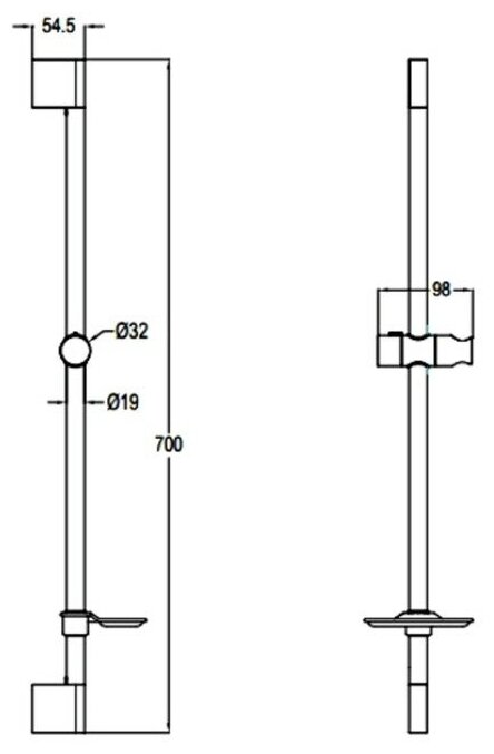 Штанга для душа Bravat D141C хром