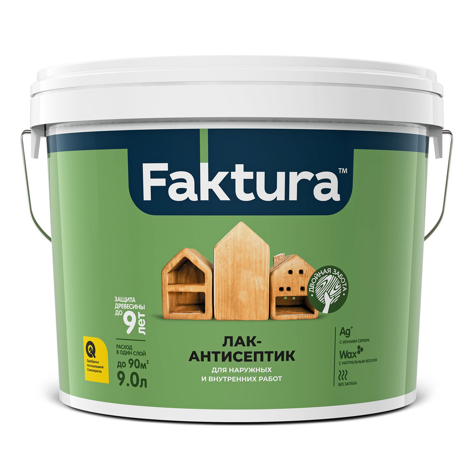 Лак-антисептик FAKTURA палисандр ведро 9 л