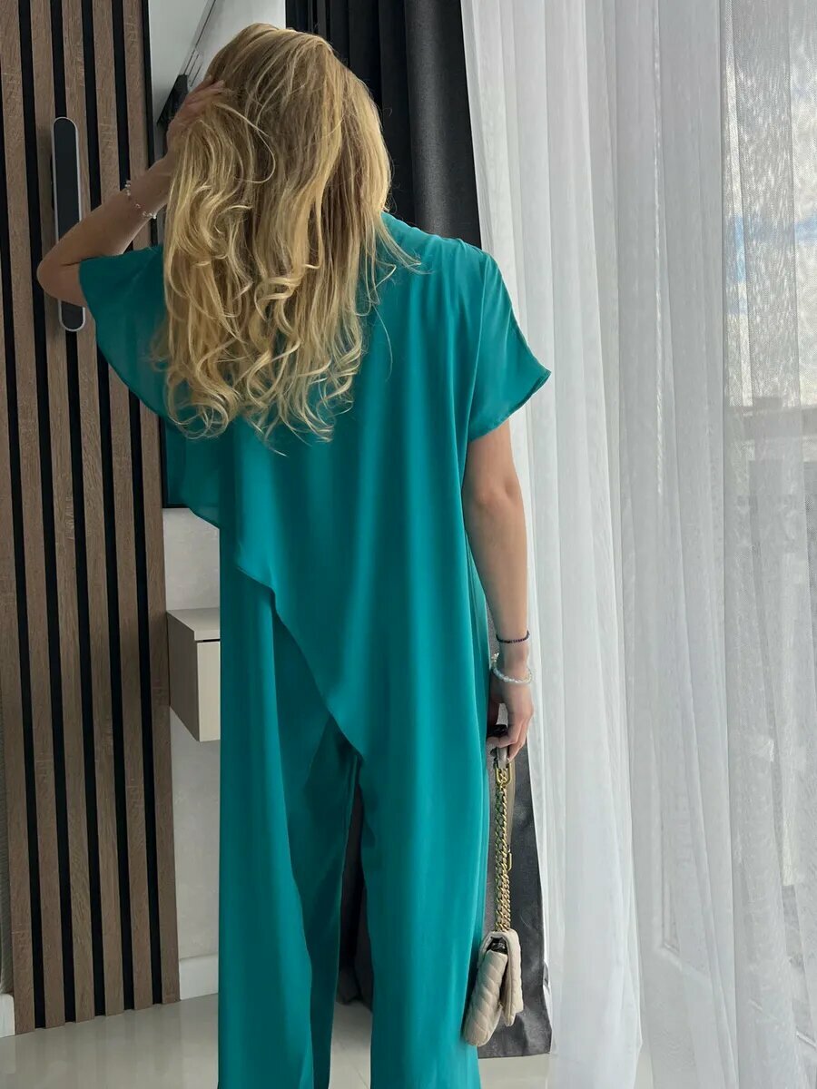 Комплект одежды DZHARSTYLE, размер 5XL/170, бирюзовый — фото 1