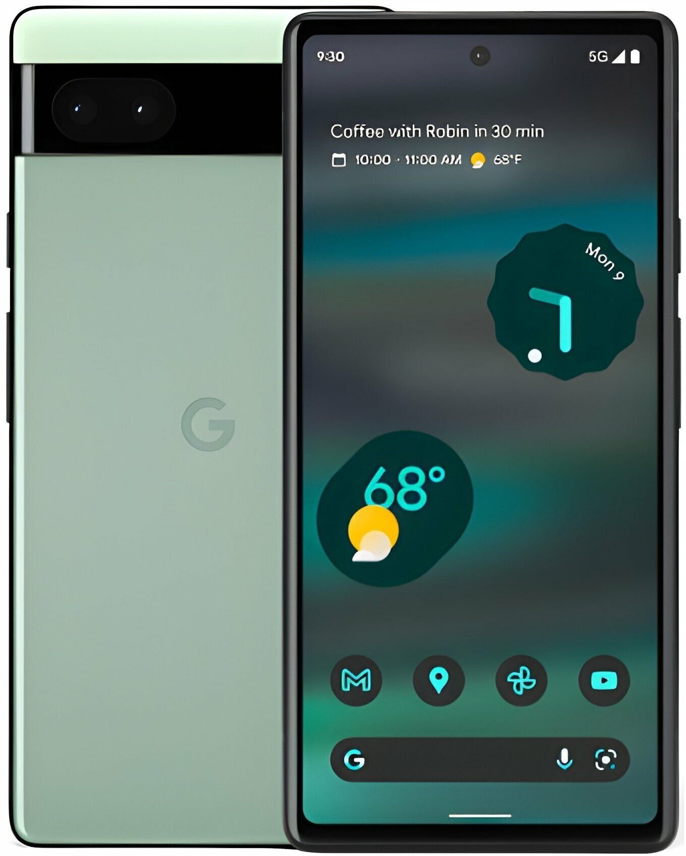 Смартфон Google Pixel 6a 6/128 ГБ JP, nano SIM+eSIM, Sage (серо-зеленый)